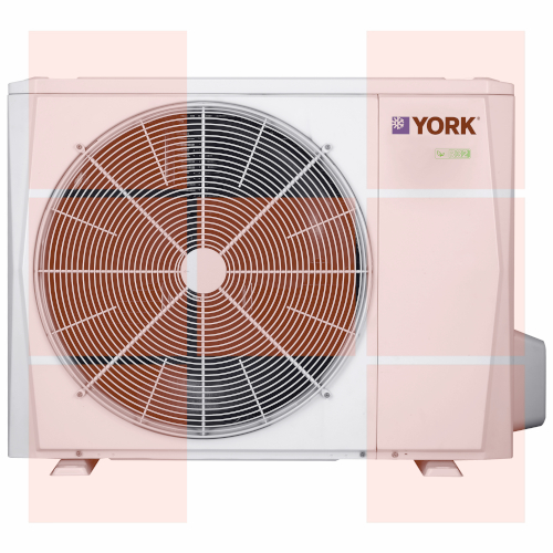 Pompa de caldura aer-apa YORK YKF Split 6kW YKF06ANB R32 monofazata + boiler 190l YKF100/190ANB cu Wifi si rez. el. 3kW
